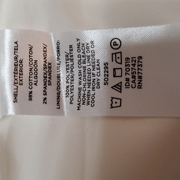 ANN TAYLOR Petite pencil skirt white 12P - Picture 6 of 8